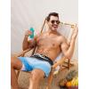 imageSILKWORLD Mens Swim Trunks with Compression Liner 2 in 1 Quick Dry Bathing Suit Beach Shorts with Zipper PocketsGradientblackblue