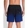 imageSILKWORLD Mens Swim Trunks with Compression Liner 2 in 1 Quick Dry Bathing Suit Beach Shorts with Zipper PocketsGradientblacknavy Blue