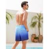 imageSILKWORLD Mens Swim Trunks with Compression Liner 2 in 1 Quick Dry Bathing Suit Beach Shorts with Zipper PocketsGradientblue