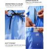 imageSILKWORLD Mens Swim Trunks with Compression Liner 2 in 1 Quick Dry Bathing Suit Beach Shorts with Zipper PocketsGradientblue