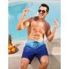 imageSILKWORLD Mens Swim Trunks with Compression Liner 2 in 1 Quick Dry Bathing Suit Beach Shorts with Zipper PocketsGradientblue Pinstripe