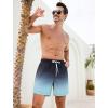 imageSILKWORLD Mens Swim Trunks with Compression Liner 2 in 1 Quick Dry Bathing Suit Beach Shorts with Zipper PocketsGradientnavy Blue