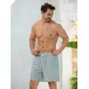 imageSILKWORLD Mens Swim Trunks with Compression Liner 2 in 1 Quick Dry Bathing Suit Beach Shorts with Zipper PocketsGraywhite Vertical Stripe