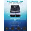 imageSILKWORLD Mens Swim Trunks with Compression Liner 2 in 1 Quick Dry Bathing Suit Beach Shorts with Zipper PocketsGraywhiteblue