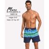 imageSILKWORLD Mens Swim Trunks with Compression Liner 2 in 1 Quick Dry Bathing Suit Beach Shorts with Zipper PocketsNavy Blue Stripes
