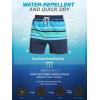 imageSILKWORLD Mens Swim Trunks with Compression Liner 2 in 1 Quick Dry Bathing Suit Beach Shorts with Zipper PocketsNavy Blue Stripes