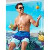 imageSILKWORLD Mens Swim Trunks with Compression Liner 2 in 1 Quick Dry Bathing Suit Beach Shorts with Zipper PocketsNavy Blue Triblend
