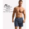 imageSILKWORLD Mens Swim Trunks with Compression Liner 2 in 1 Quick Dry Bathing Suit Beach Shorts with Zipper PocketsNavy Vertical Stripe