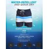 imageSILKWORLD Mens Swim Trunks with Compression Liner 2 in 1 Quick Dry Bathing Suit Beach Shorts with Zipper PocketsNavyazure Stripes