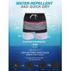 imageSILKWORLD Mens Swim Trunks with Compression Liner 2 in 1 Quick Dry Bathing Suit Beach Shorts with Zipper PocketsNavyredwhite