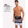 imageSILKWORLD Mens Swim Trunks with Compression Liner 2 in 1 Quick Dry Bathing Suit Beach Shorts with Zipper PocketsNavyredwhite