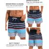 imageSILKWORLD Mens Swim Trunks with Compression Liner 2 in 1 Quick Dry Bathing Suit Beach Shorts with Zipper PocketsNavywhiteblue