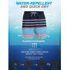 imageSILKWORLD Mens Swim Trunks with Compression Liner 2 in 1 Quick Dry Bathing Suit Beach Shorts with Zipper PocketsNavywhiteblue