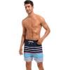 imageSILKWORLD Mens Swim Trunks with Compression Liner 2 in 1 Quick Dry Bathing Suit Beach Shorts with Zipper PocketsNavywhiteblue