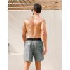 imageSILKWORLD Mens Swim Trunks with Compression Liner 2 in 1 Quick Dry Bathing Suit Beach Shorts with Zipper PocketsPrintgrey