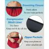 imageSILKWORLD Mens Swim Trunks with Compression Liner 2 in 1 Quick Dry Bathing Suit Beach Shorts with Zipper PocketsRed