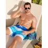 imageSILKWORLD Mens Swim Trunks with Compression Liner 2 in 1 Quick Dry Bathing Suit Beach Shorts with Zipper PocketsStripes Blue White