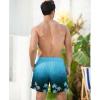 imageSILKWORLD Mens Swimming Trunks 2 in 1 Quick Dry Bathing Suit Elastic Waist Beach Shorts with Zipper PocketsBlue Coconut Tree