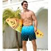 imageSILKWORLD Mens Swimming Trunks 2 in 1 Quick Dry Bathing Suit Elastic Waist Beach Shorts with Zipper PocketsBlue Fishing Net