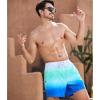 imageSILKWORLD Mens Swimming Trunks 2 in 1 Quick Dry Bathing Suit Elastic Waist Beach Shorts with Zipper PocketsCyan Coconut Tree
