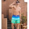imageSILKWORLD Mens Swimming Trunks 2 in 1 Quick Dry Bathing Suit Elastic Waist Beach Shorts with Zipper PocketsLake Green