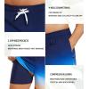 imageSILKWORLD Mens Swimming Trunks 2 in 1 Quick Dry Bathing Suit Elastic Waist Beach Shorts with Zipper PocketsOrange Blue Scenery