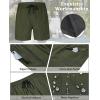 imageSILKWORLD Mens Swimming Trunks with Compression Liner 2 in 1 QuickDry Swim Shorts with Zipper PocketsArmy Green