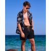 imageSILKWORLD Mens Swimming Trunks with Compression Liner 2 in 1 QuickDry Swim Shorts with Zipper PocketsBlack