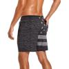 imageSILKWORLD Mens Swimming Trunks with Compression Liner 2 in 1 QuickDry Swim Shorts with Zipper PocketsBlack American Flag