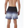 imageSILKWORLD Mens Swimming Trunks with Compression Liner 2 in 1 QuickDry Swim Shorts with Zipper PocketsBlack and White Gradient