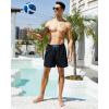 imageSILKWORLD Mens Swimming Trunks with Compression Liner 2 in 1 QuickDry Swim Shorts with Zipper PocketsBlack1