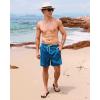 imageSILKWORLD Mens Swimming Trunks with Compression Liner 2 in 1 QuickDry Swim Shorts with Zipper PocketsBlue
