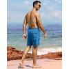 imageSILKWORLD Mens Swimming Trunks with Compression Liner 2 in 1 QuickDry Swim Shorts with Zipper PocketsBlue
