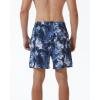 imageSILKWORLD Mens Swimming Trunks with Compression Liner 2 in 1 QuickDry Swim Shorts with Zipper PocketsBlue Tie Dye
