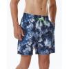 imageSILKWORLD Mens Swimming Trunks with Compression Liner 2 in 1 QuickDry Swim Shorts with Zipper PocketsBlue Tie Dye