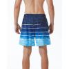 imageSILKWORLD Mens Swimming Trunks with Compression Liner 2 in 1 QuickDry Swim Shorts with Zipper PocketsBlue and White