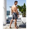 imageSILKWORLD Mens Swimming Trunks with Compression Liner 2 in 1 QuickDry Swim Shorts with Zipper PocketsDark Grey