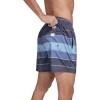 imageSILKWORLD Mens Swimming Trunks with Compression Liner 2 in 1 QuickDry Swim Shorts with Zipper PocketsDark Grey Stripes