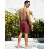 imageSILKWORLD Mens Swimming Trunks with Compression Liner 2 in 1 QuickDry Swim Shorts with Zipper PocketsDark Red