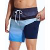 imageSILKWORLD Mens Swimming Trunks with Compression Liner 2 in 1 QuickDry Swim Shorts with Zipper PocketsGrey Blue Gradient
