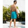 imageSILKWORLD Mens Swimming Trunks with Compression Liner 2 in 1 QuickDry Swim Shorts with Zipper PocketsLight Blue