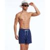 imageSILKWORLD Mens Swimming Trunks with Compression Liner 2 in 1 QuickDry Swim Shorts with Zipper PocketsNavy Blue Anchor