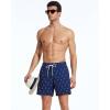 imageSILKWORLD Mens Swimming Trunks with Compression Liner 2 in 1 QuickDry Swim Shorts with Zipper PocketsNavy Blue Anchor