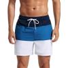 imageSILKWORLD Mens Swimming Trunks with Compression Liner 2 in 1 QuickDry Swim Shorts with Zipper PocketsNavy Blue White