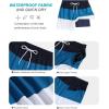 imageSILKWORLD Mens Swimming Trunks with Compression Liner 2 in 1 QuickDry Swim Shorts with Zipper PocketsNavy Blue White