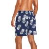 imageSILKWORLD Mens Swimming Trunks with Compression Liner 2 in 1 QuickDry Swim Shorts with Zipper PocketsNavy Pineapple