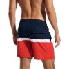 imageSILKWORLD Mens Swimming Trunks with Compression Liner 2 in 1 QuickDry Swim Shorts with Zipper PocketsNavy Red