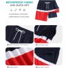 imageSILKWORLD Mens Swimming Trunks with Compression Liner 2 in 1 QuickDry Swim Shorts with Zipper PocketsNavy Red