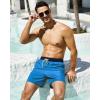 imageSILKWORLD Mens Swimming Trunks with Compression Liner 2 in 1 QuickDry Swim Shorts with Zipper PocketsNavy Skyblue