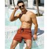 imageSILKWORLD Mens Swimming Trunks with Compression Liner 2 in 1 QuickDry Swim Shorts with Zipper PocketsRedbrown